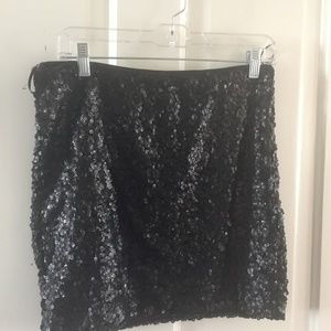 Black Sequin Party SKirt